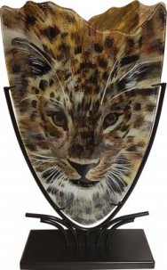 Glasvas/Smide Leopard