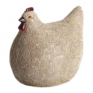 Mogihome Tjusig Höna 20x15x17 cm, Beige