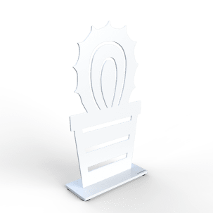 Lonneberg Kaktus Boll 30 cm, vit