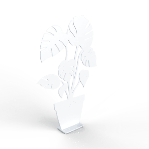 Lonneberg Monstera 50 cm, vit