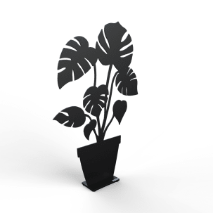 Lonneberg Monstera 50 cm, svart struktur