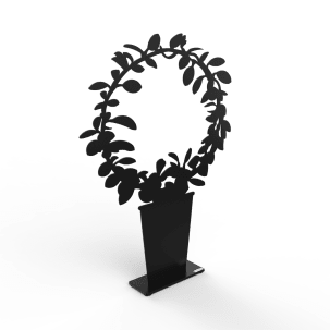 Lonneberg Hoya på båge 50 cm, svart struktur
