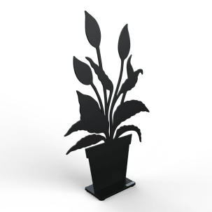 Lonneberg Fredskalla i kruka 55 cm, svart struktur