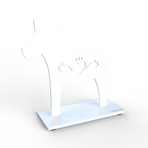 Lonneberg Dalahäst 15 cm, Vit