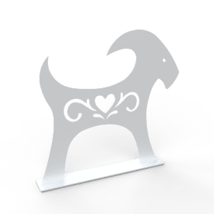 Lonneberg Julbock 20 cm, vit