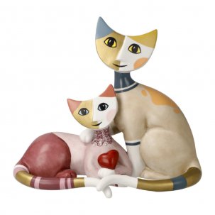 Goebel RW Vivien e Peppie Kattpar med Hjärta 14 cm Ltd.Ed