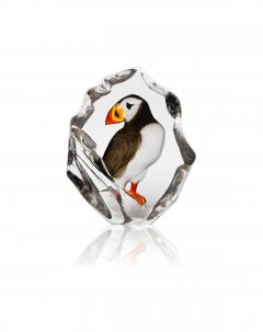 Målerås Glasblock Lunnefågel Wildlife, 10,5x12,5 cm