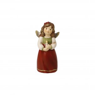 Goebel Miniängel Ljusbäraren röd/grön 8,5 cm