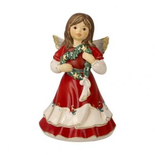 Goebel Ängel Hjärtlig glädje, 14 cm, speldosa Christmas Mistletoe