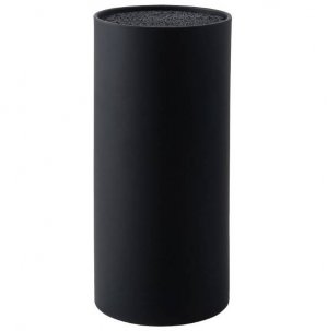 Dorre Knivblock 22 cm med borst gummerad yta, svart