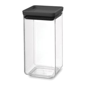 Brabantia Tasty+ Fyrkantig Förvaringsburk 1,6 liter Mörkgrå