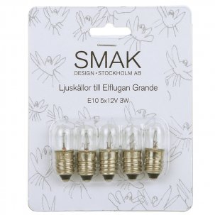 Elflugan Grande Reservlampa 5 pack 3W/12V E10