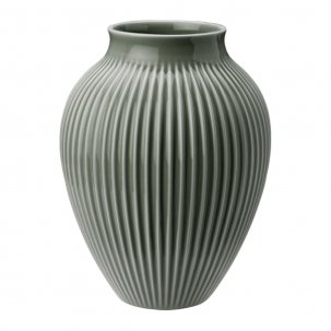 Knabstrup Ripple Vas 27 cm, Matt Celadon Green