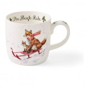 Wrendale Designs Mugg 31 cl, Sleigh Ride Fox