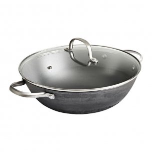 Satake Nitriding Traktörpanna med lock 28 cm