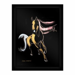 Shimmer Horse Tavla belyst Sara Woodrow 52,5 x 70 cm