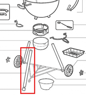 Weber Reservdel Stödben Master-Touch 57cm