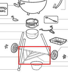 Weber Reservdel Triangle bottenhylla Master-Touch 57 cm
