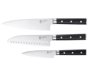 Asama Knivset 3 delar, Kockkniv/Santoku/Allkniv