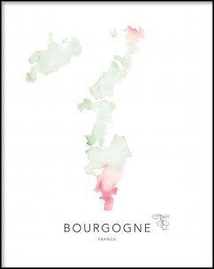 Wineprints Akvarell Bourgogne (40x50)
