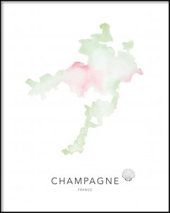 Wineprints Akvarell Champagne (40x50)