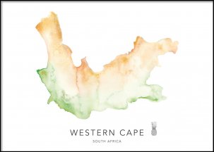 Wineprints Akvarell Western Cape (50x70)