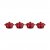 Le Creuset Stengodsgryta Mini Rund 10 cm 4-pack, Cerise