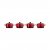 Le Creuset Stengodsgryta Mini Rund 10 cm 4-pack, Cerise