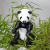 Kay Bojesen Panda medium svart/vit 16cm