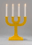 Konstsmide Ljusstake trä gul 4 ljus