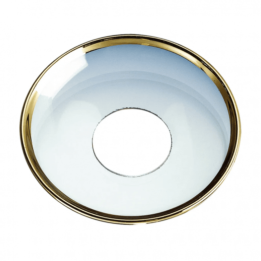 Nybro Ljusmanschett glas klar guldkant 65 mm