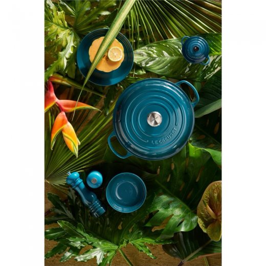 Le Creuset Signature Rund Gryta 24 cm 4,2 liter, Deep Teal