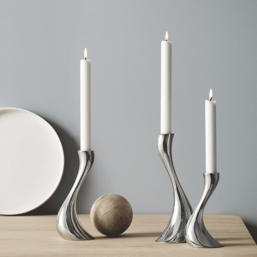Georg Jensen Cobra Ljusstake 3-set 16cm+20cm+24cm