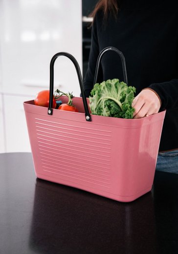 Hinza Väska Stor Green Plastic, Varmrosa
