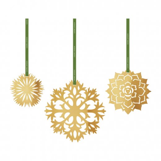 Georg Jensen 2020 Christmas Collection Prydnader Isblomma, Stora, 3 St.
