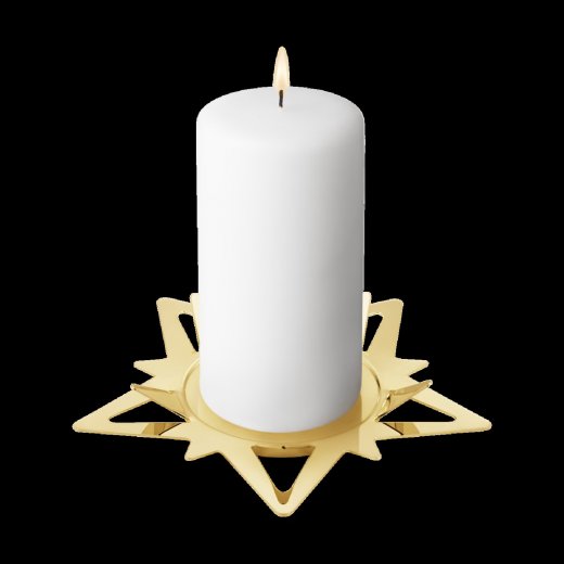 Georg Jensen CLASSIC CHISTMAS STAR CANDLEHOLDER FOR PILLAR CANDLE