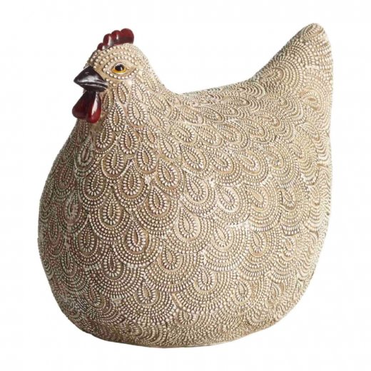 Mogihome Tjusig Höna 20x15x17 cm, Beige