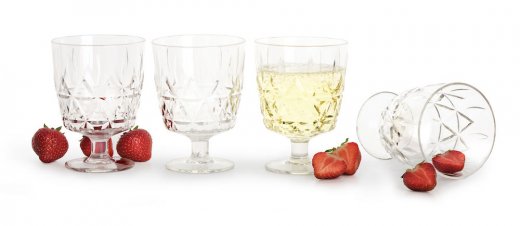 Sagaform Picknick altanglas 4-pack 30cl klar acrylplast