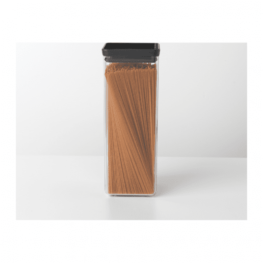 Brabantia Tasty+ Fyrkantig Förvaringsburk 2,5 liter, Mörkgrå