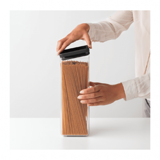 Brabantia Tasty+ Fyrkantig Förvaringsburk 2,5 liter, Mörkgrå