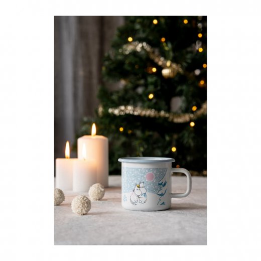 Muurla Mumin Emaljmugg 37 cl, Låt det Snöa