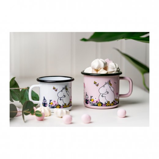 Muurla Mumin Emaljmugg 37 cl, Krama Mig Rosa