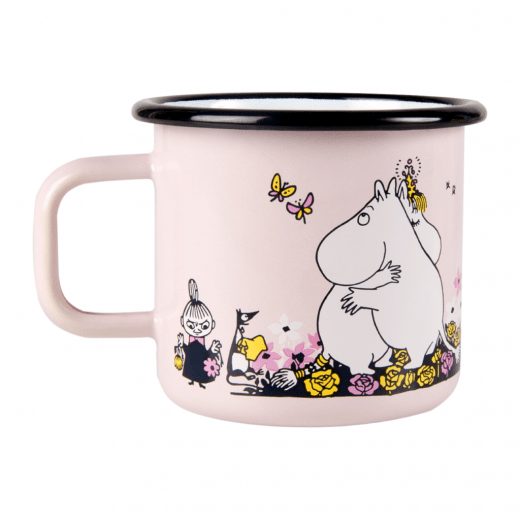 Muurla Mumin Emaljmugg 37 cl, Krama Mig Rosa