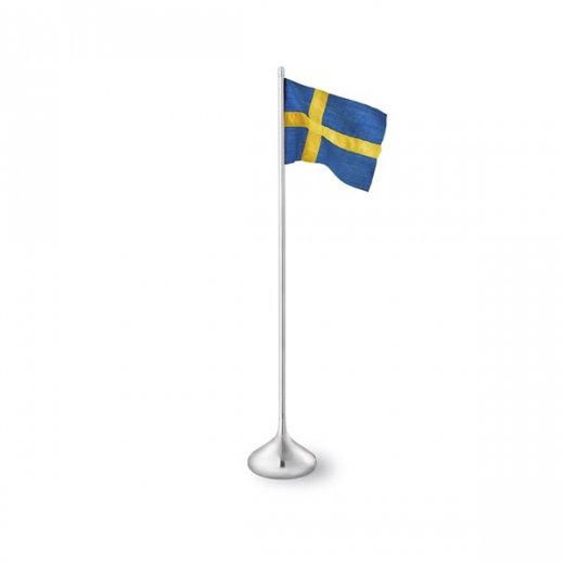 Rosendahl Bordsflagga Svensk 35 cm, Silverfärgad
