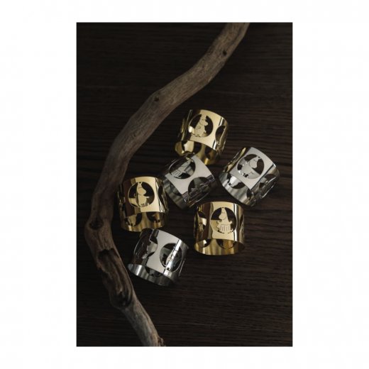 Servettringar 2-pack Hilke x Mumin, Muminpappa Guld