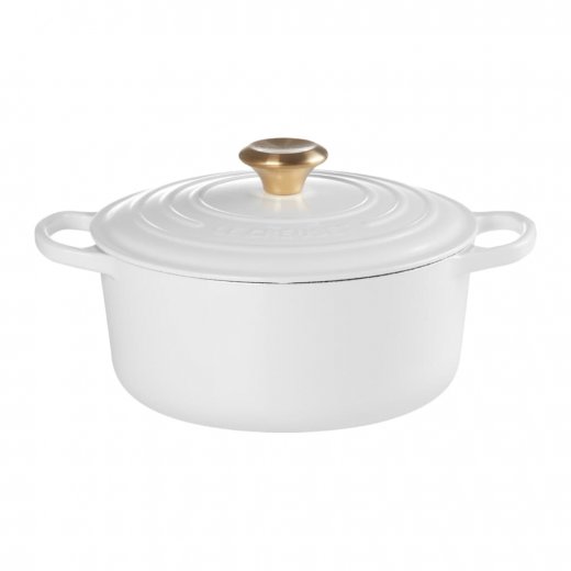 Le Creuset Rund Gryta 4,2 liter 24 cm, White