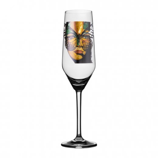 Carolina Gynning Champagneglas, Golden Butterfly
