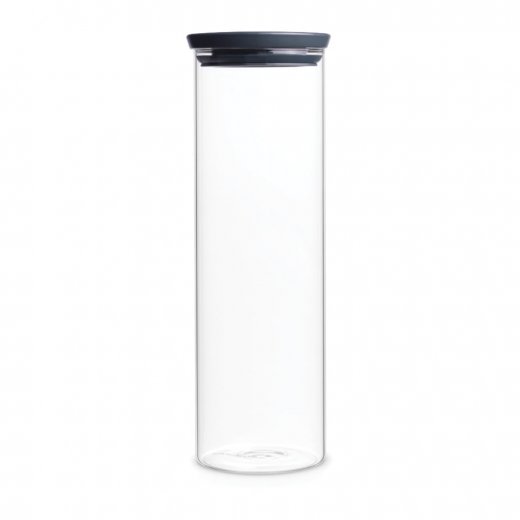 Brabantia Glasburk Stapelbar 1,9 liter, Glas/Grått Lock