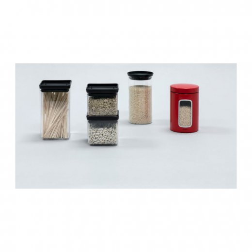 Brabantia Glasburk stapelbar 1,1 liter Glas/Grått Lock