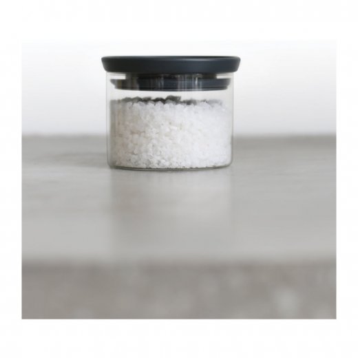 Brabantia Glasburk Stapelbar 0,3 liter, Glas/Grått Lock